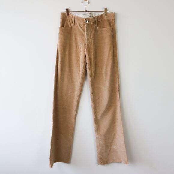 Y2K Banana Republic Flare Tan Corduroy Pants 27 - Picture 1 of 8